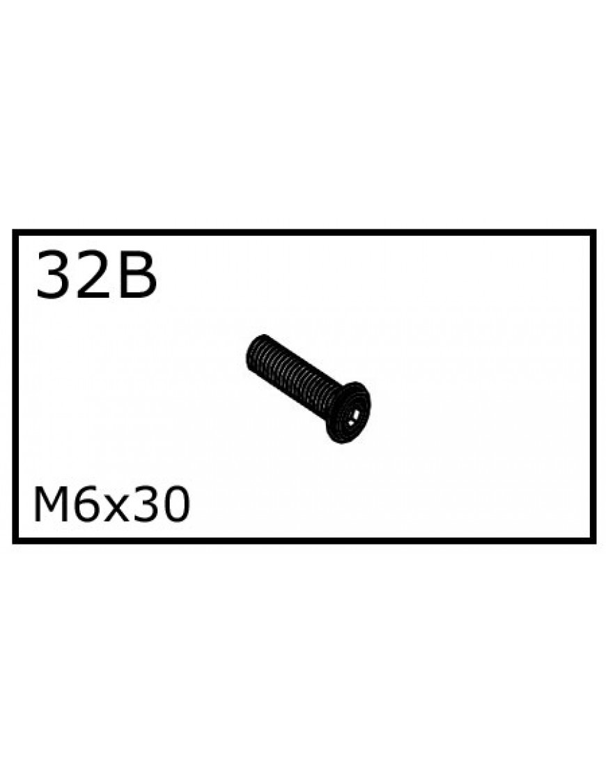 BOUT M6x30mm ZWART